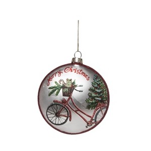 Transpac Glass 4.5 in. Multicolored Christmas Painted Pinecone Ornament - 1 of 4