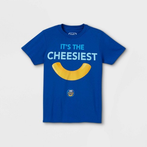 Boys Mac And Cheese It S The Cheesiest Short Sleeve Graphic T Shirt Blue S Target - roblox what is the music code for mac n cheese