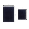 Luxury Reversible Bathroom Rugs Set, Washable Rug, Soft Cotton Extra Soft and Absorbent bath Rug, Non-Slip Bath Mat Set, 2 Pcs Set(S+L), Navy - 3 of 4