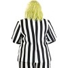 HalloweenCostumes.com White and Black Stripe Women's Blazer | Mischievous Movie Character Themed Costume Jacket - 2 of 4