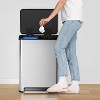 16 Gallon Kitchen Trash Can With Lid Foot Pedal and Inner Bucket,Fingerprint-Resistant Soft Close Lid Garbage Can Stainless Steel Dual - 2 of 4