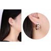 Stacy Drop Earrings for Women Clear Pear Round Clear CZ Gold Plated Ginger Lyne Collection - Clear - 3 of 4