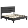 Garvee Bed Frame with Fabric Upholstered Headboard and Wooden Slats Support, Fully Upholstered Mattress Foundation, Easy Assembly - 3 of 4