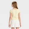 Girls' Short Sleeve V-Neck Ribbed T-Shirt - art class™ - 2 of 3