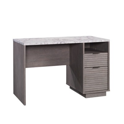 East Rock Computer Desk Ashen Oak - Sauder: Laminated Surface, MDF Frame, Metal Hardware, 5-Year Warranty