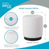 BIRDROCK HOME Round Boucle Ottoman Foot Stool | Soft Padded Vanity Stool | Sturdy Folding Storage Furniture, Living Room, Bedroom, Kids Room - White - 2 of 4