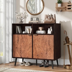 GOCAPTAIN 2Pcs Buffet Cabinet with Drawers, 31.5 in Large Sideboard Buffet Credenza Storage Cabinet with Shelves, Coffee Station Cabinet - 1 of 4