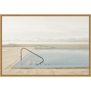 Amanti Art Offseason Swimming Pool by Robert Steinkopff Canvas Wall Art Print Framed 23 x 16-in. - 1 of 4