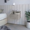 GlasFlength Nightstands Wall Mounted Bedside Table Storage Nightstand Floating Nightstand with Drawer for Room, Gray, 13.2"*14.01"*11.61" - 3 of 4