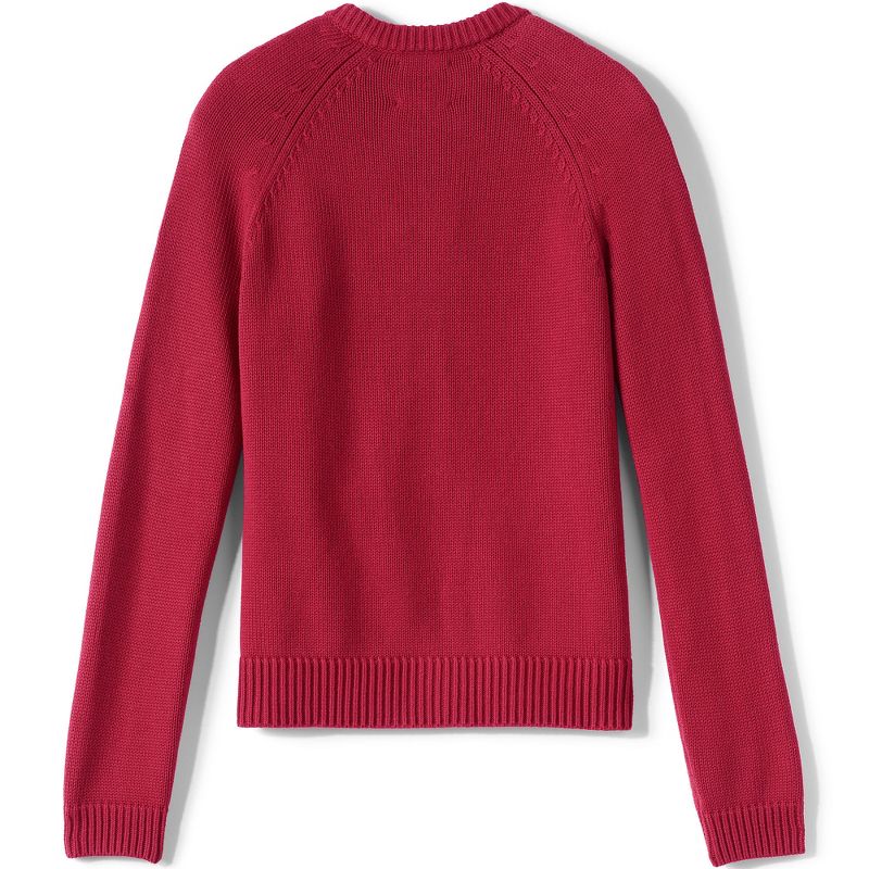 Lands' End School Uniform Kids Cotton Modal Zip-front Cardigan Sweater, 2 of 6