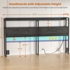 Aheaplus Storage Headboard, Head Board with Charge Station and LED Light - 2 of 4