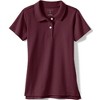 Lands' End School Uniform Kids Short Sleeve Feminine Fit Interlock Polo Shirt - 3 of 4