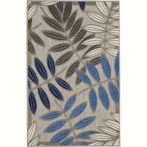 Nourison Aloha Floral Leaf Flatweave Indoor/Outdoor Area Rug - 1 of 4