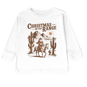 Christmas on the Range - Toddler Long Sleeve Graphic Tee and Youth Long Sleeve Graphic T-Shirt - 1 of 3