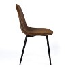 Homy Casa Modern Dining Chairs, Set of 4 – Upholstered Seat with Metal Legs - 4 of 4