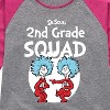 Girls' - Dr. Seuss - 2nd Grade Squad Thing 1 and Thing 2 Shirt Tail Raglan Graphic T-shirt - 2 of 4