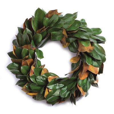 Plum & Post Grand Magnolia Leaf Wreath 24"
