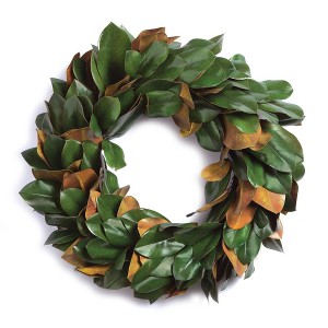 Plum & Post Grand Magnolia Leaf Wreath 24" - 1 of 4