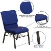 Flash Furniture HERCULES™ Series Auditorium Chair - Chair with Storage - 19inch Wide Seat - Navy Fabric/Gold Vein Frame - 3 of 4