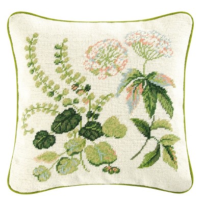 C&F Home Colonial Williamsburg 14" x 14" Fern Needlepoint Pillow