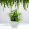 Unique Bargains Realistic Artificial Plants Eucalyptus & Lotus Arrangement Plastic 2.95"x2.95"x7.48" 1 Pcs - 2 of 4