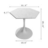 Sapphtopaz Octagonal Modern Coffee Table for Living Room, MDF Top & Metal Frame Center Table with 220 lbs Capacity, Stylish Living Room Table - 3 of 4