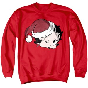 Men's Betty Boop A Christmas Wink Crewneck Sweatshirt - 1 of 4