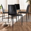 Set of 4 Pascha Modern and Contemporary Faux Leather Upholstered Dining Chairs - Baxton Studio - 3 of 4