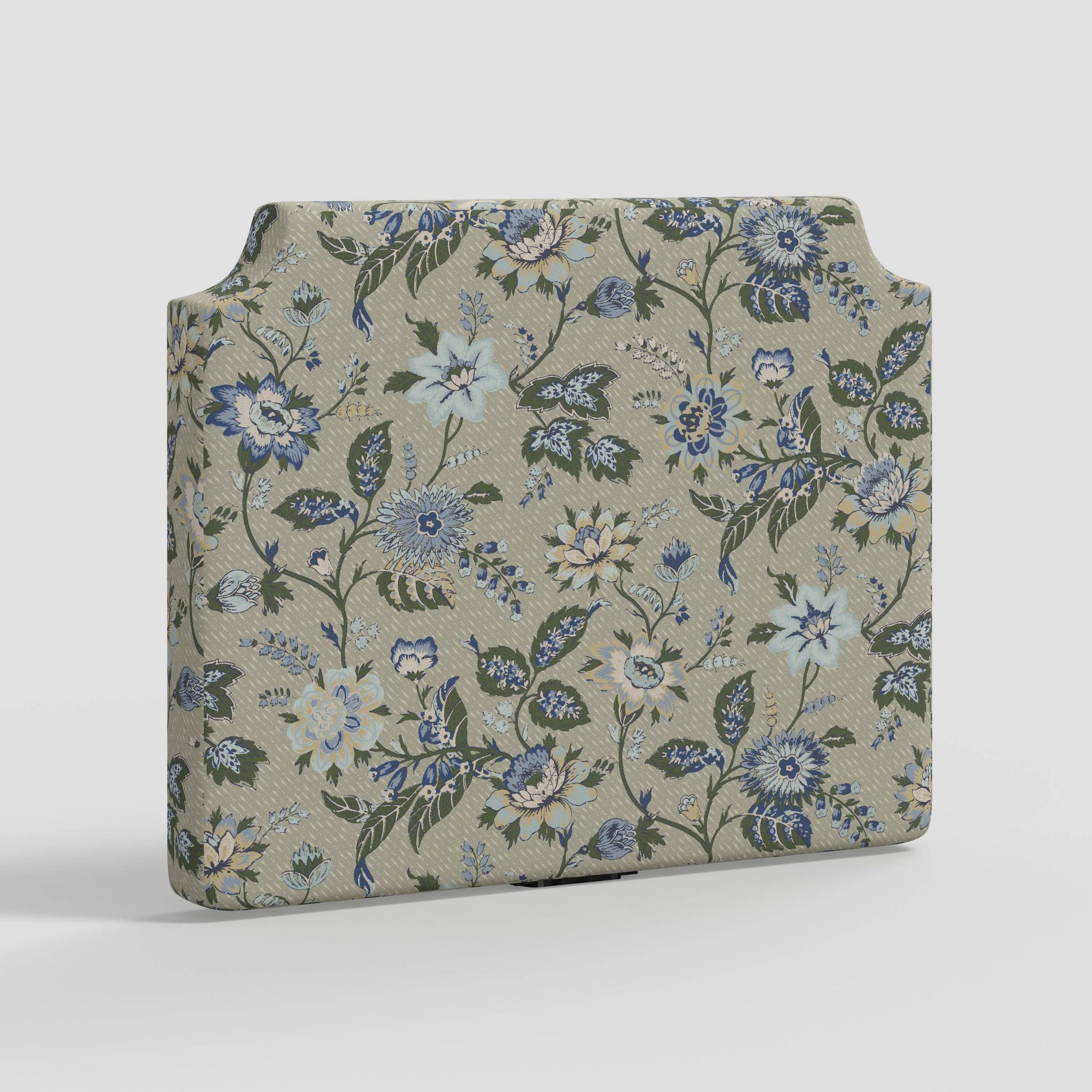 Twin Molly Notched Stick-on-the-Wall Dorm Headboard USB Adelaide Floral Moss - Threshold™