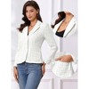 INSPIRE CHIC Women's Notch Lapel Long Sleeve Button Blazer - 2 of 4