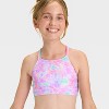 Girls' Watercolor Hibiscus Bikini Set - Cat & Jack™ Purple - 3 of 3