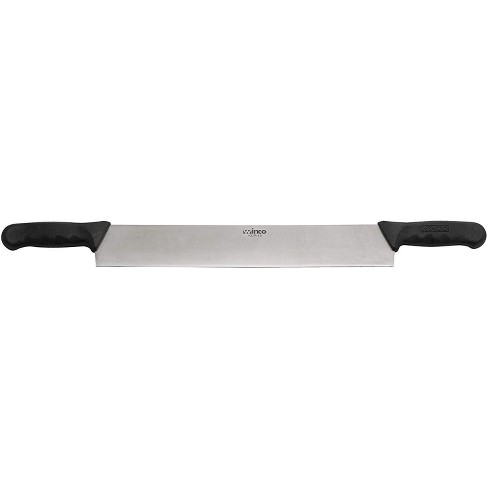 Winco Double Handle Cheese Knife 15 Inch Blade 5 Black #1 Plastic Handles