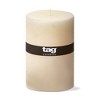 tagltd Chapel 4X6 Ivory Pillar Paraffin Decorative Wax Candle Unscented Drip-Free Long Burning 130 Hours For Home Decor Wedding Parties Set of 2 - 3 of 4