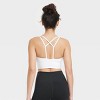 Women's Light Support Strappy Longline Sports Bra - All In Motion™ White M