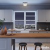 Hunter Fans 13" Devon Park Ceiling Light Brushed Nickel Finish - Stylish Flush Mount for Indoor Spaces, Dimmable, 3 Bulbs - 3 of 3