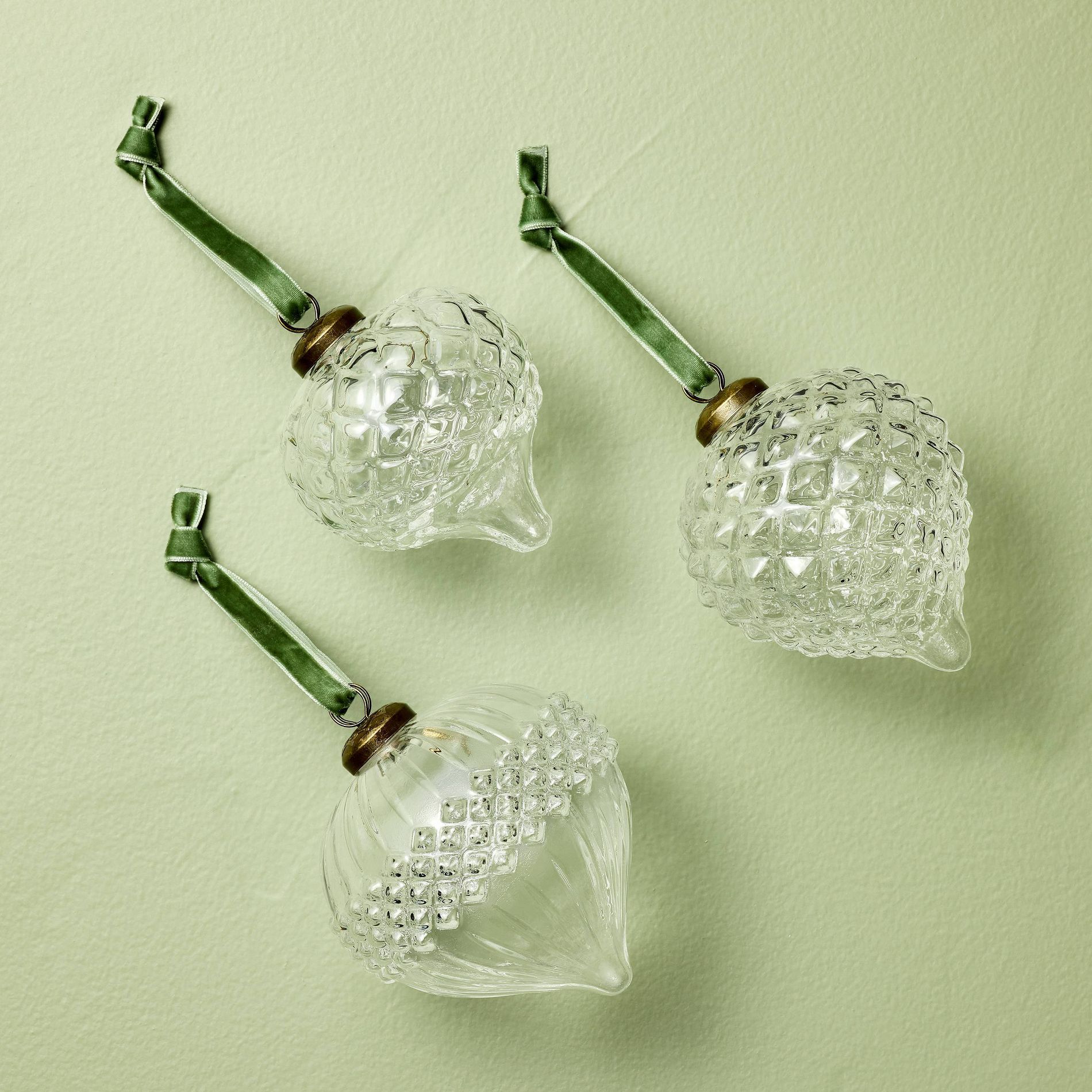 3pc Ornate Glass Bulb Tree Ornaments - Hearth & Hand™ with Magnolia