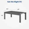 Sapphtopaz Patio Outdoor Table All-Weather Aluminum Patio Dining Table Rectangular Outdoor Coffee Table Picnic Table for Indoor Outdoor Use - 4 of 4