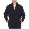Gioberti Men's Heavy Weight Cardigan Twisted Knit Regular Fit Full-Zipper Sweater - 2 of 3