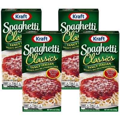 Kraft Spaghetti Classics, Tangy Italian, 8 oz (Pack of 4)
