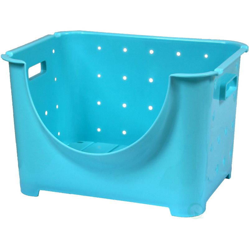 Basicwise Stackable Plastic Storage Container, 3 of 4