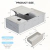 Gymojoy 47.2" Lift Top Coffee Tables with Drawers and Large Storage Smart Living Room Table - 3 of 4