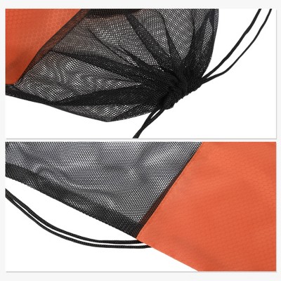 Unique Bargains Drawstring Backpacks Polyester Orange 1 Pc — фото 3
