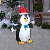 4' Outdoor Penguin with Santa Hat/Tuxedo - National Tree Company - 2 of 3