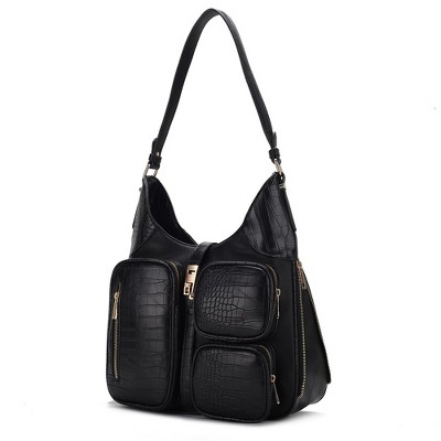 MKF Collection Daphne Crocodile-embossed Vegan Leather Shoulder by Mia K