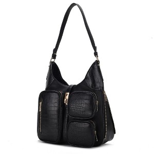 MKF Collection Daphne Crocodile-embossed Vegan Leather Shoulder by Mia K - 1 of 4
