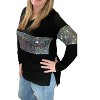 Women's V-Neck Long Sleeve Top - honeyme - 3 of 3