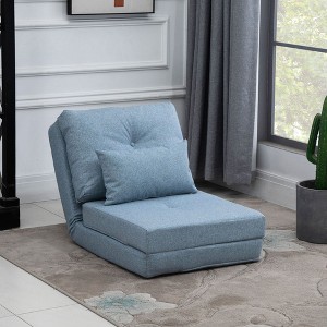 NicBex Polyester Convertible Lazy Sofa Chair with Adjustable Backrest,Folding Upholstered Lounge Chair,Modern Sofa Chair for Living Room - 1 of 4