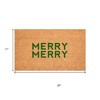 HomeRoots 17" X 29" Brown And Green Christmas Outdoor Coir Door Mat - 3 of 4