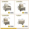 XIZZI All-Weather Rattan Furniture, Sectional Sets w/ Optional Solar Light-Up Coffee Table & Ottoman, Choose 6-9pc Configs in 8 Fade Resistant Colors - 3 of 4