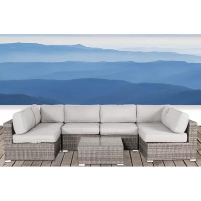 ONWITH Fully Assembled Wicker Patio Sofa Set for 4 with Cushions Convenient Outdoor Seating Group